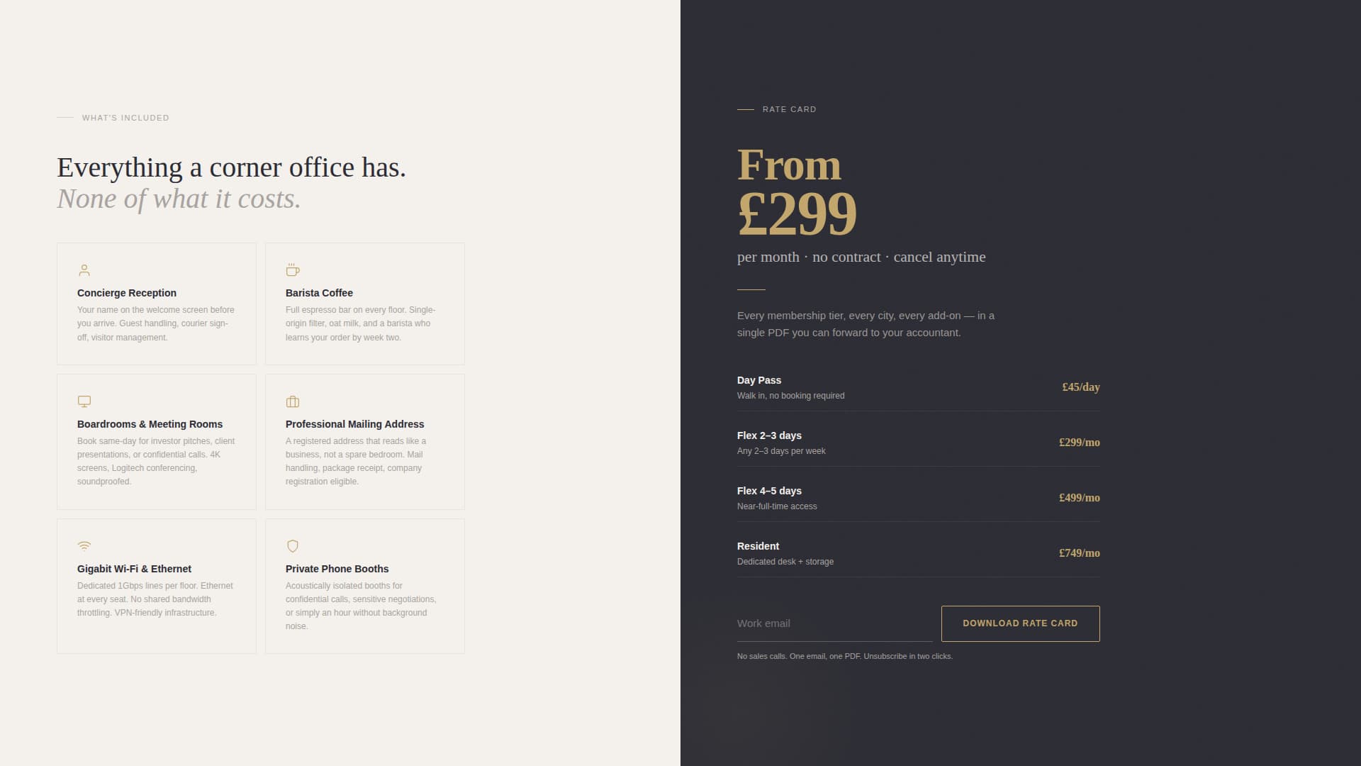 Desk - Prestigious Coworking Landing Page Template