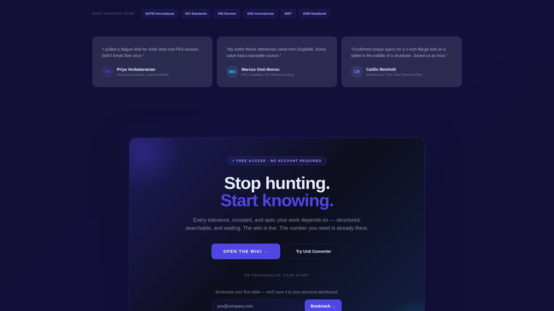 Engiwiki - Precision Engineering Landing Page Template