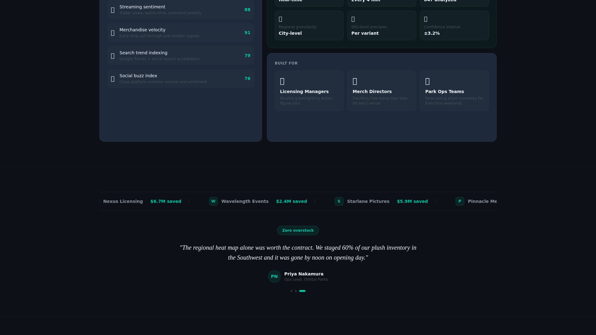 Forecast - Dynamic Entertainment Landing Page Template