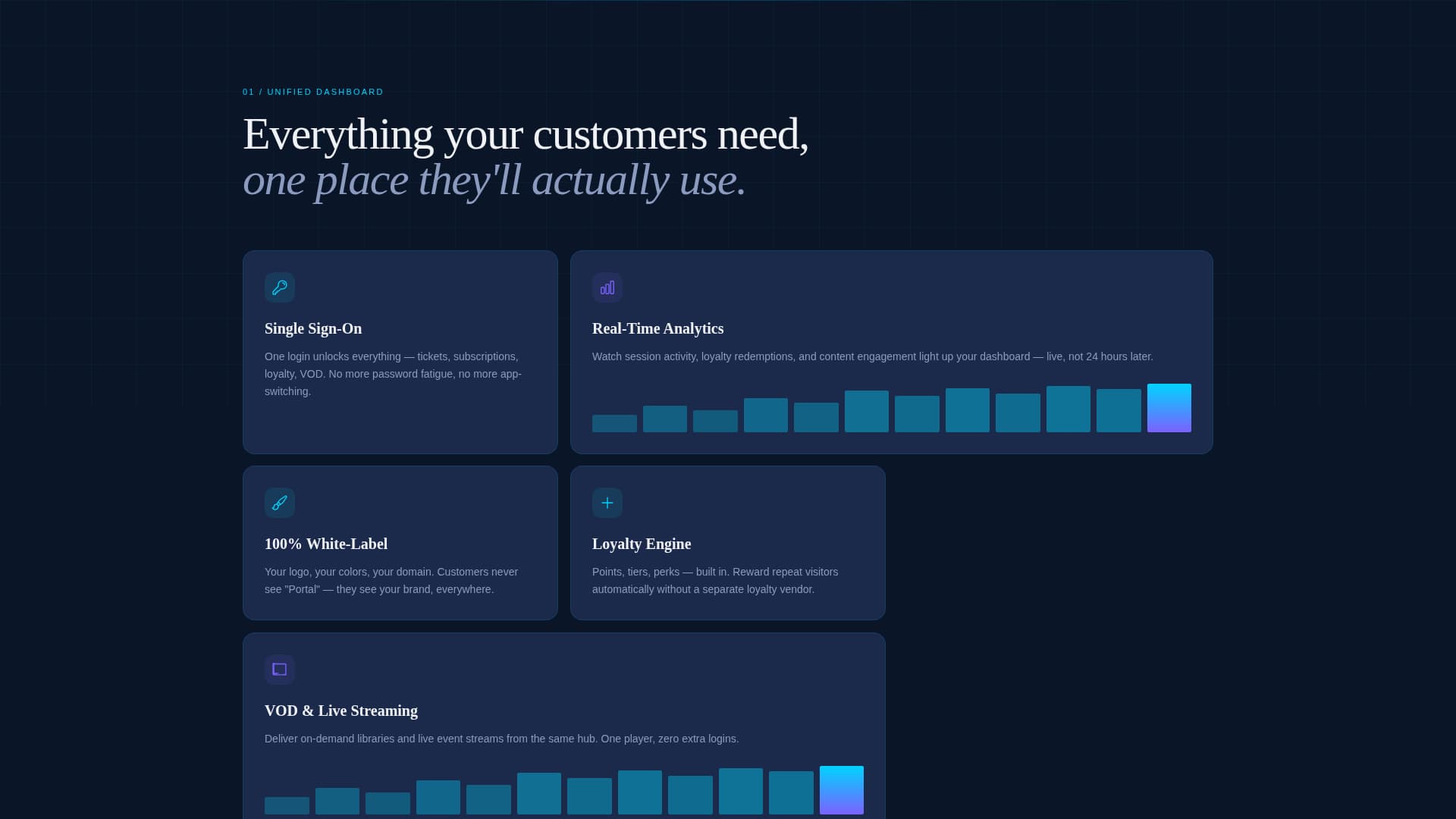 Portal - Unified Entertainment Landing Page Template