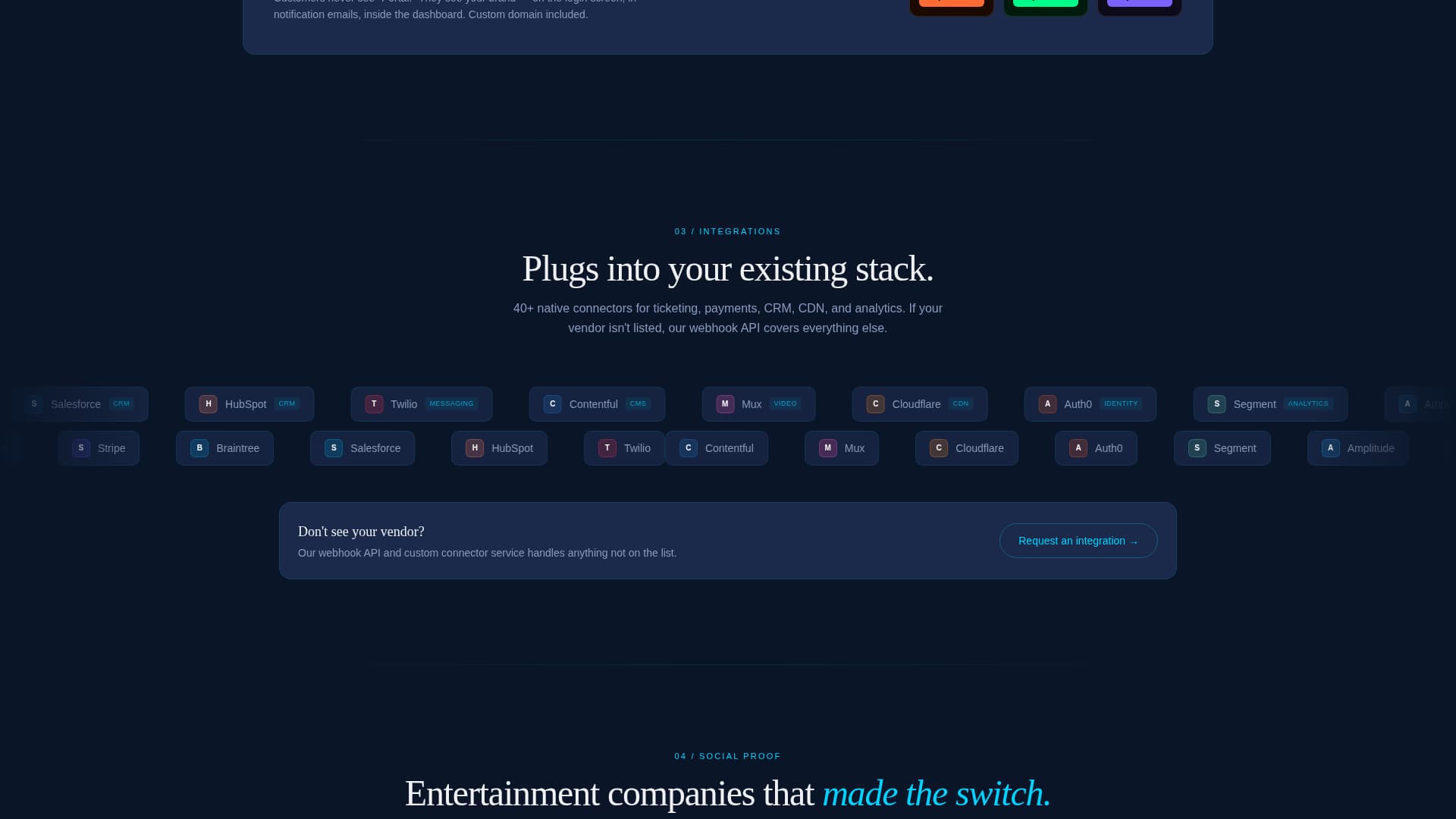 Portal - Unified Entertainment Landing Page Template