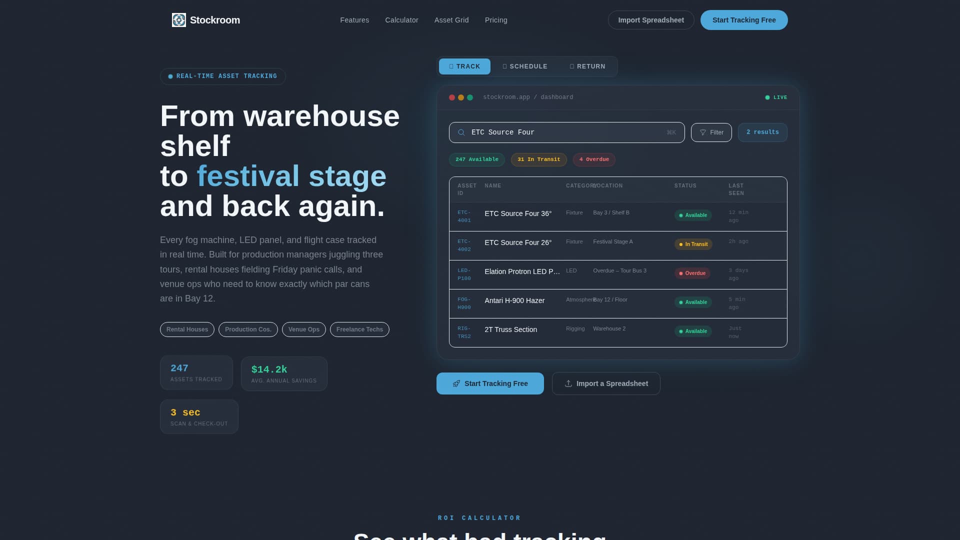 Stockroom - Dynamic Inventory Landing Page Template