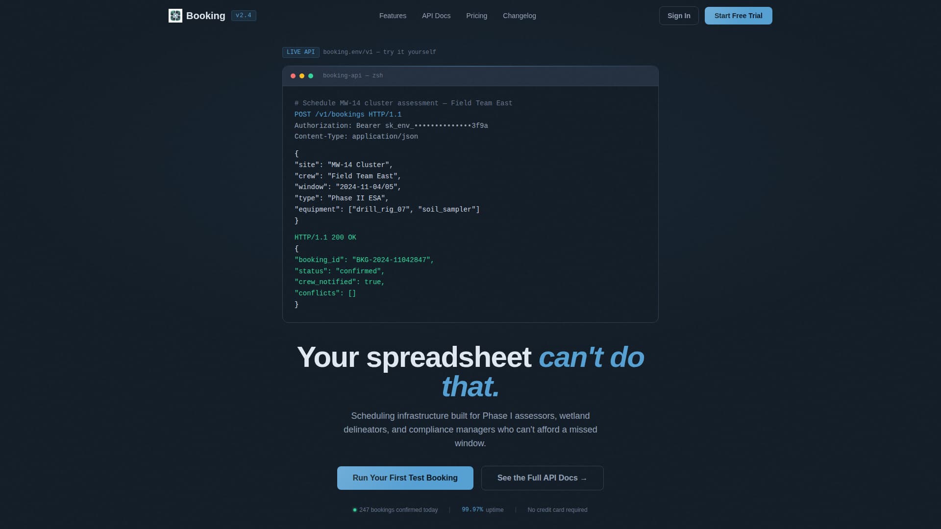 Booking - Powerful Environmental Landing Page Template