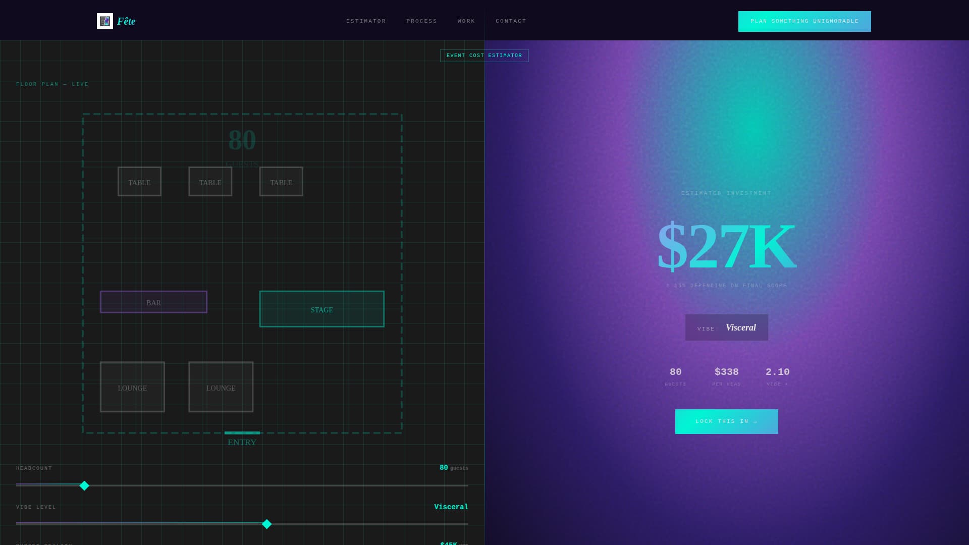 Event Planning Digital Presence Pricing Website Template