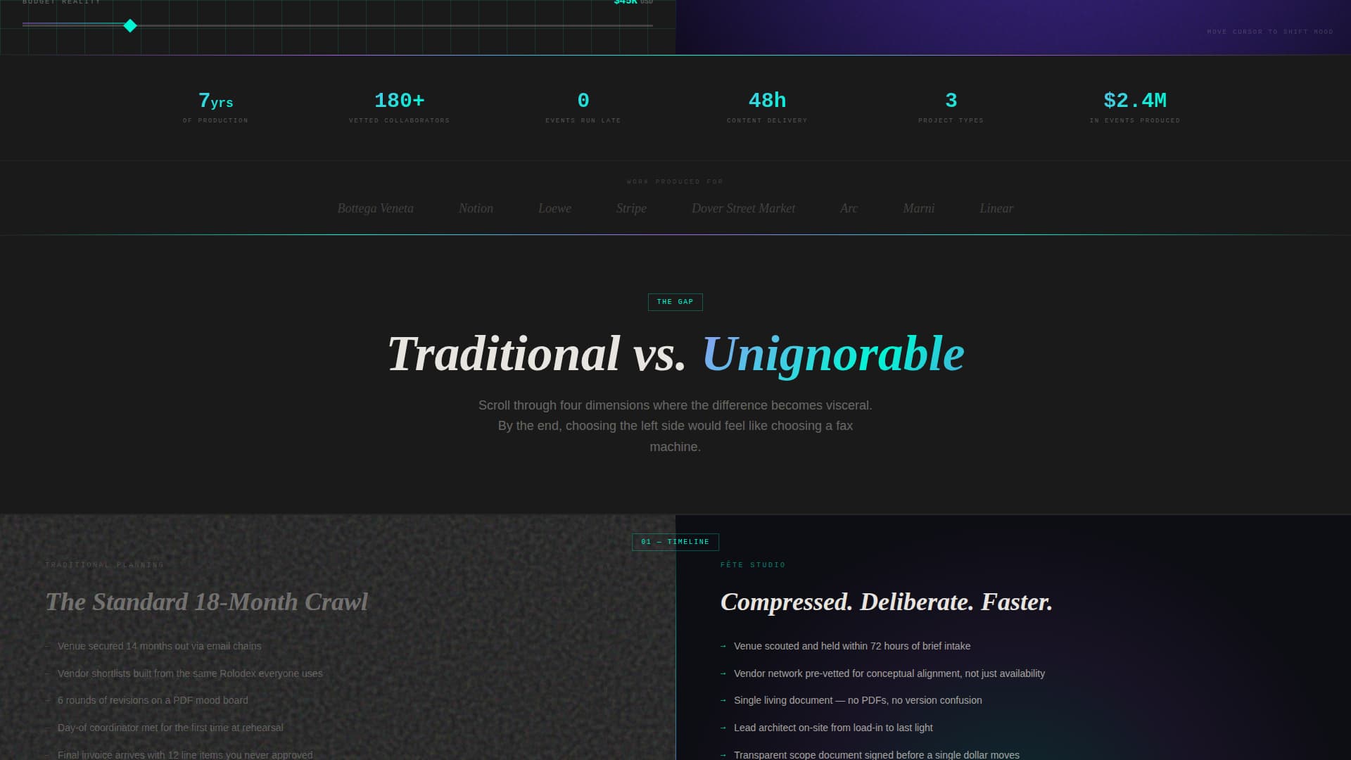Event Planning Digital Presence Pricing Website Template