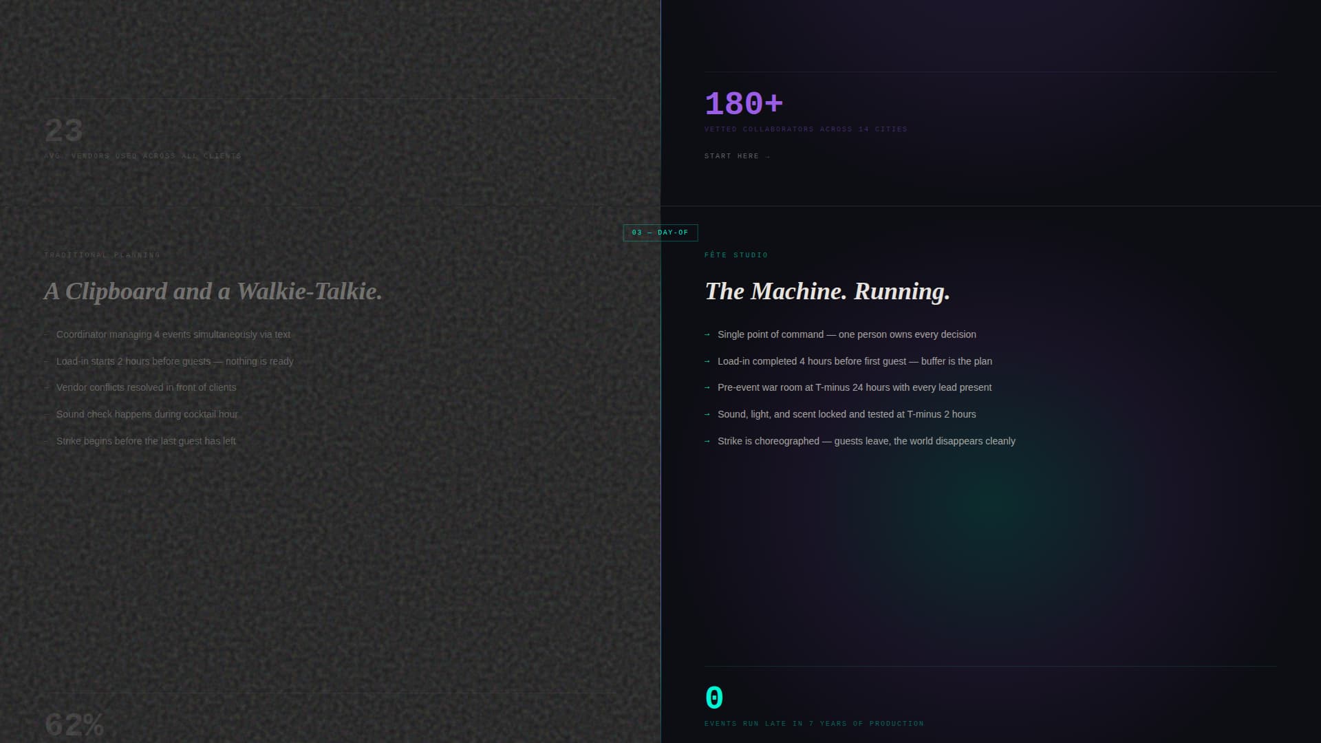 Event Planning Digital Presence Pricing Website Template