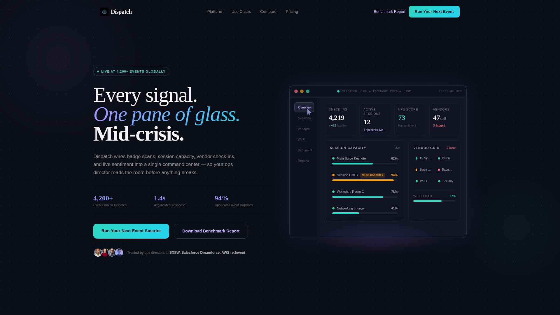 Event Tech Vertical SaaS Professional Website Template