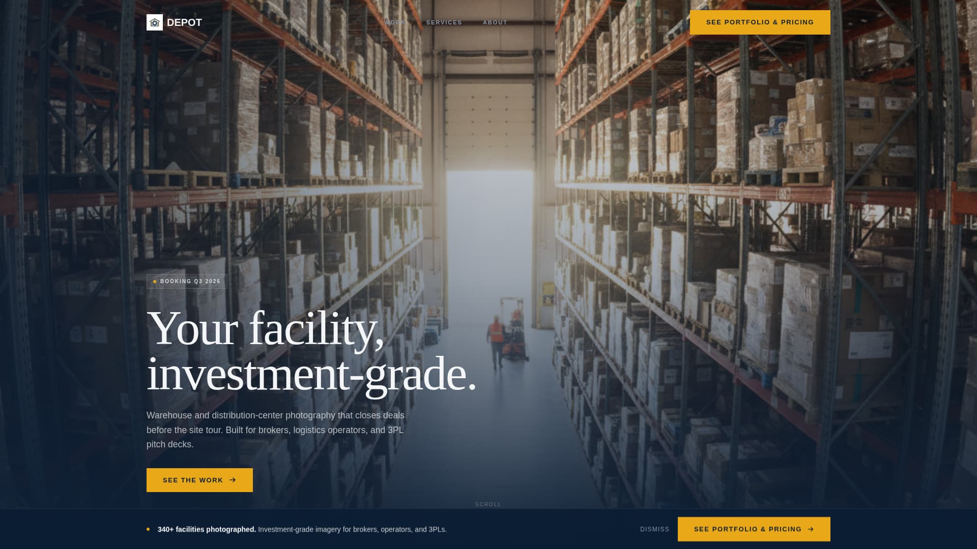 Depot - Precision Warehouse Landing Page Template