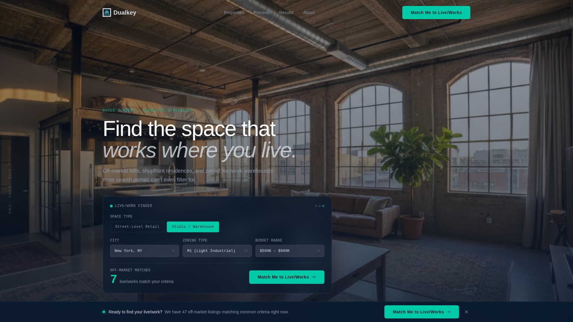 Dualkey - Premium Livework Landing Page Template