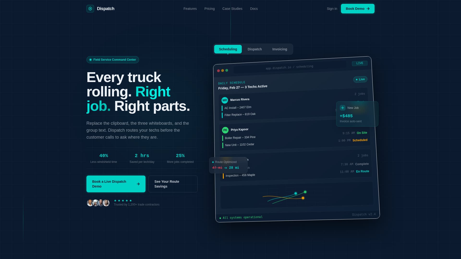 Mobilize — Field Service Landing Page Template
