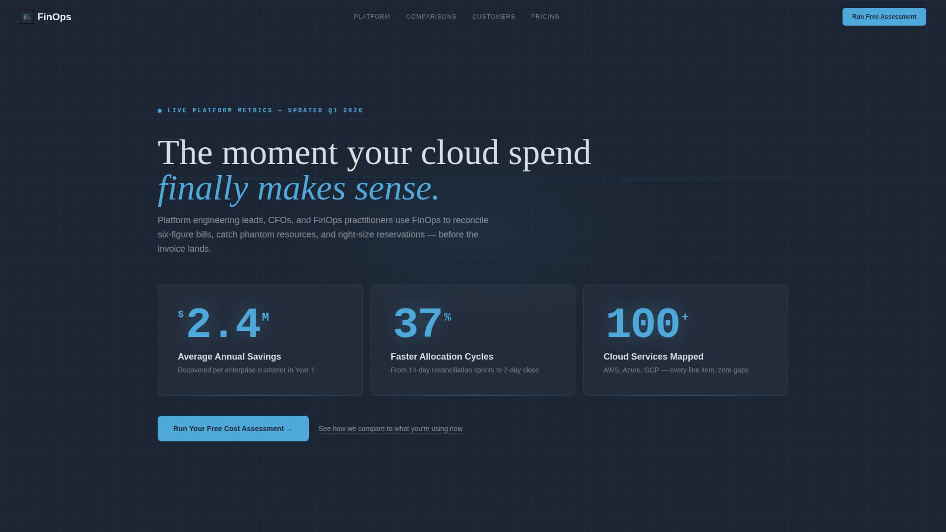 FinOps Technology Advanced Professional Website Template