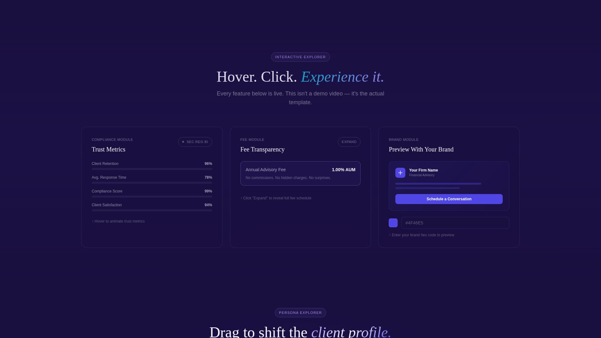 Dynamic Financial Advisor Interactive Portfolio Website Template