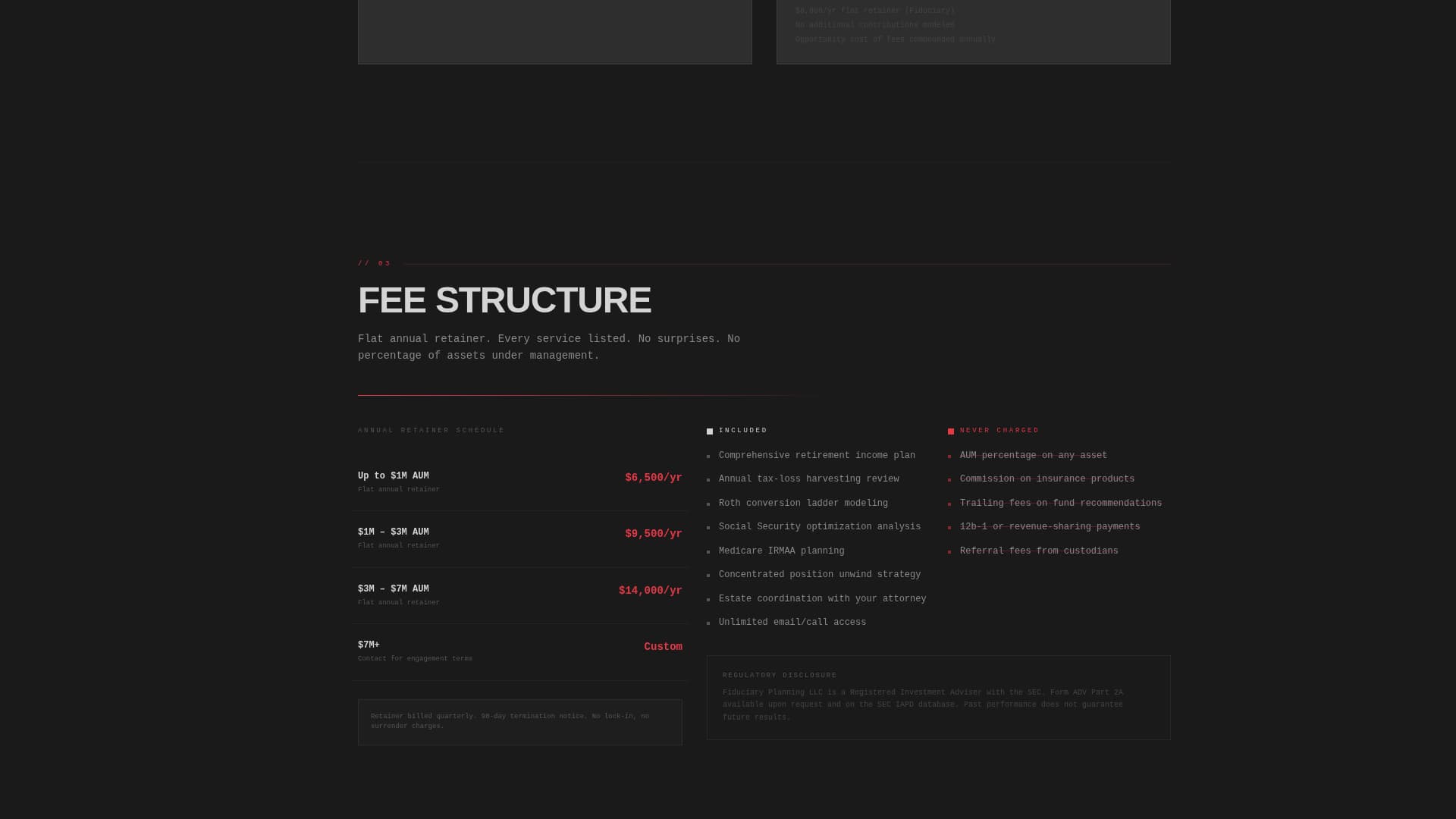 Independent Fee-Only Financial Advisor Projection Website Template