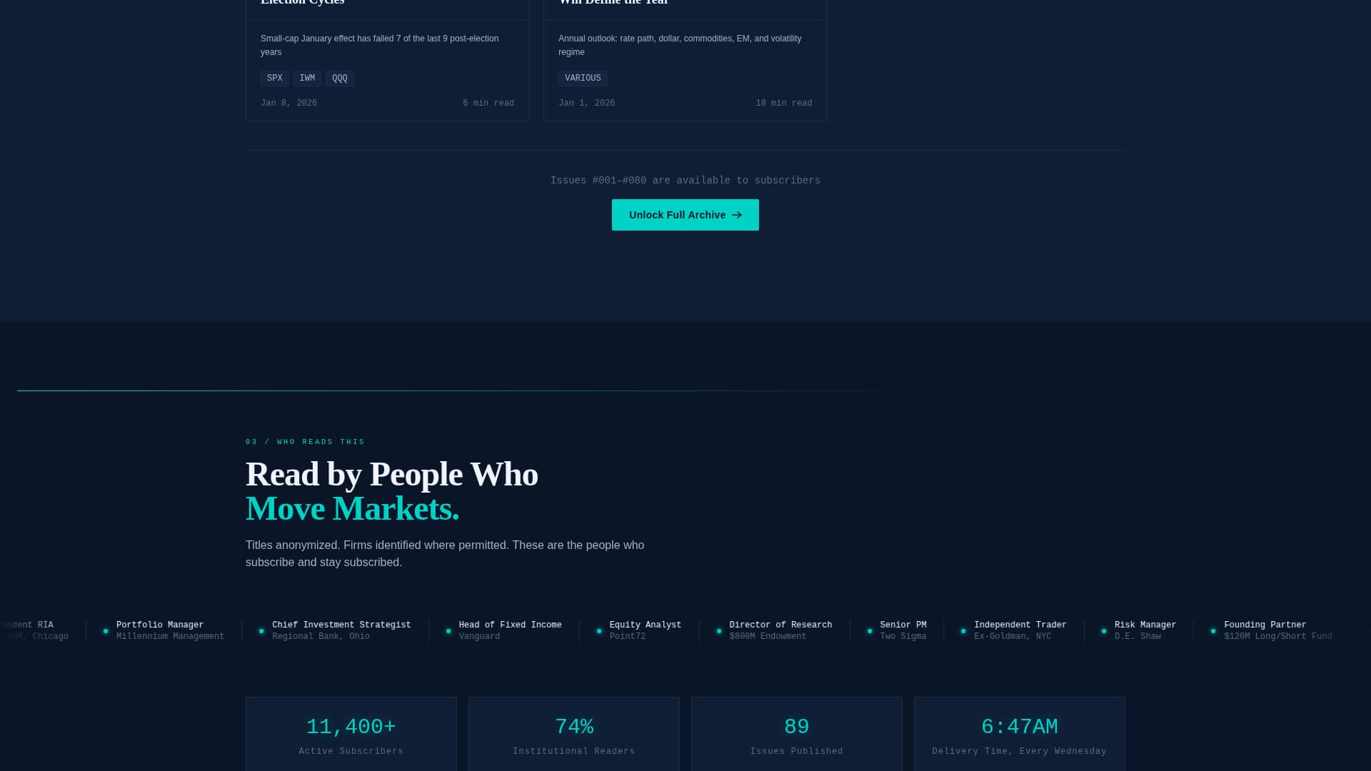 Ticker - Powerful Financial Landing Page Template