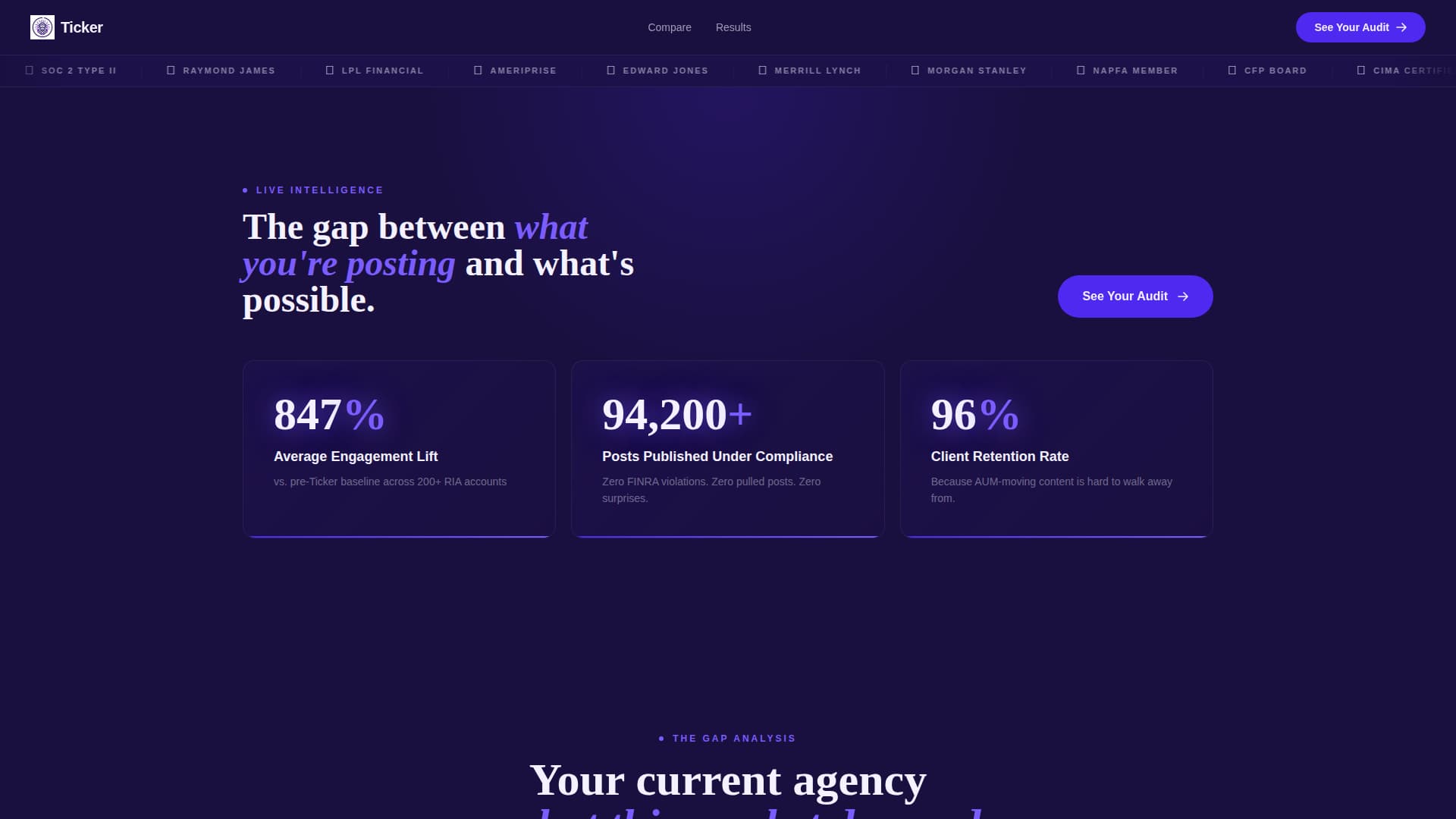 Ticker - Dynamic Compliance Landing Page Template
