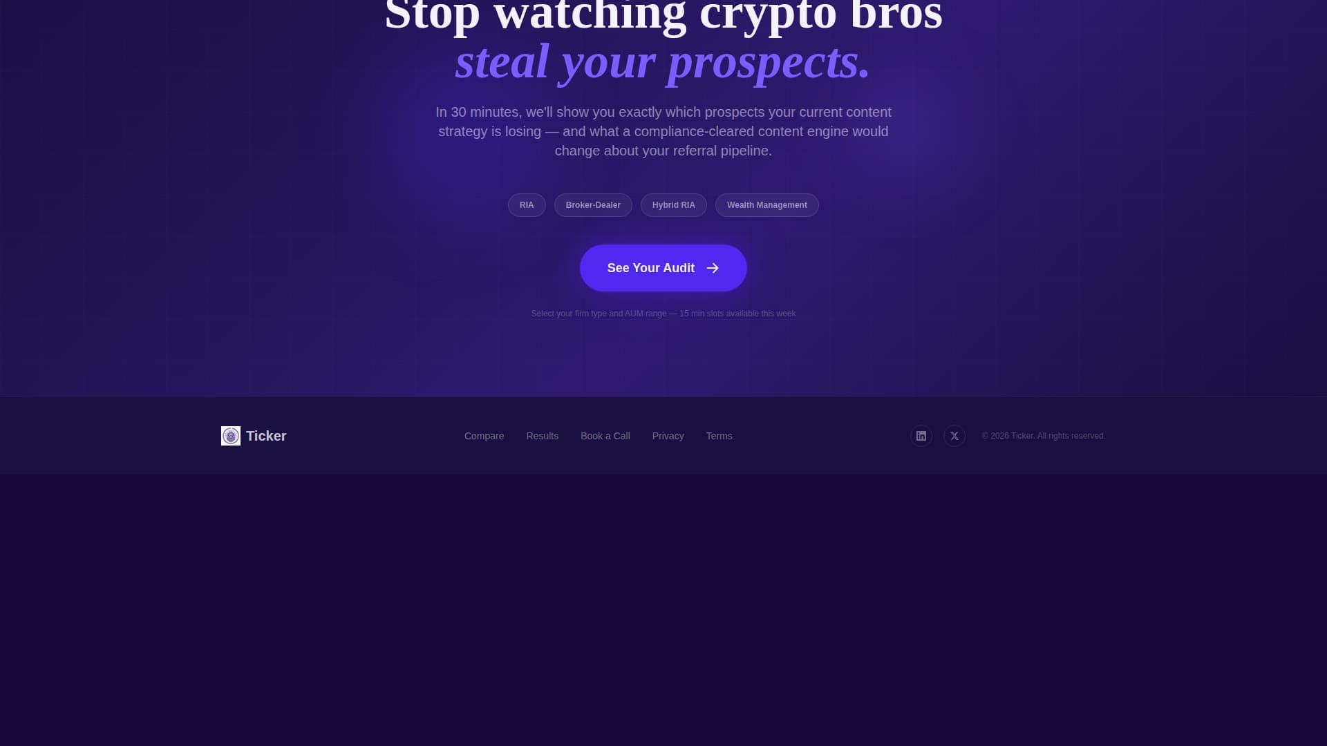 Ticker - Dynamic Compliance Landing Page Template