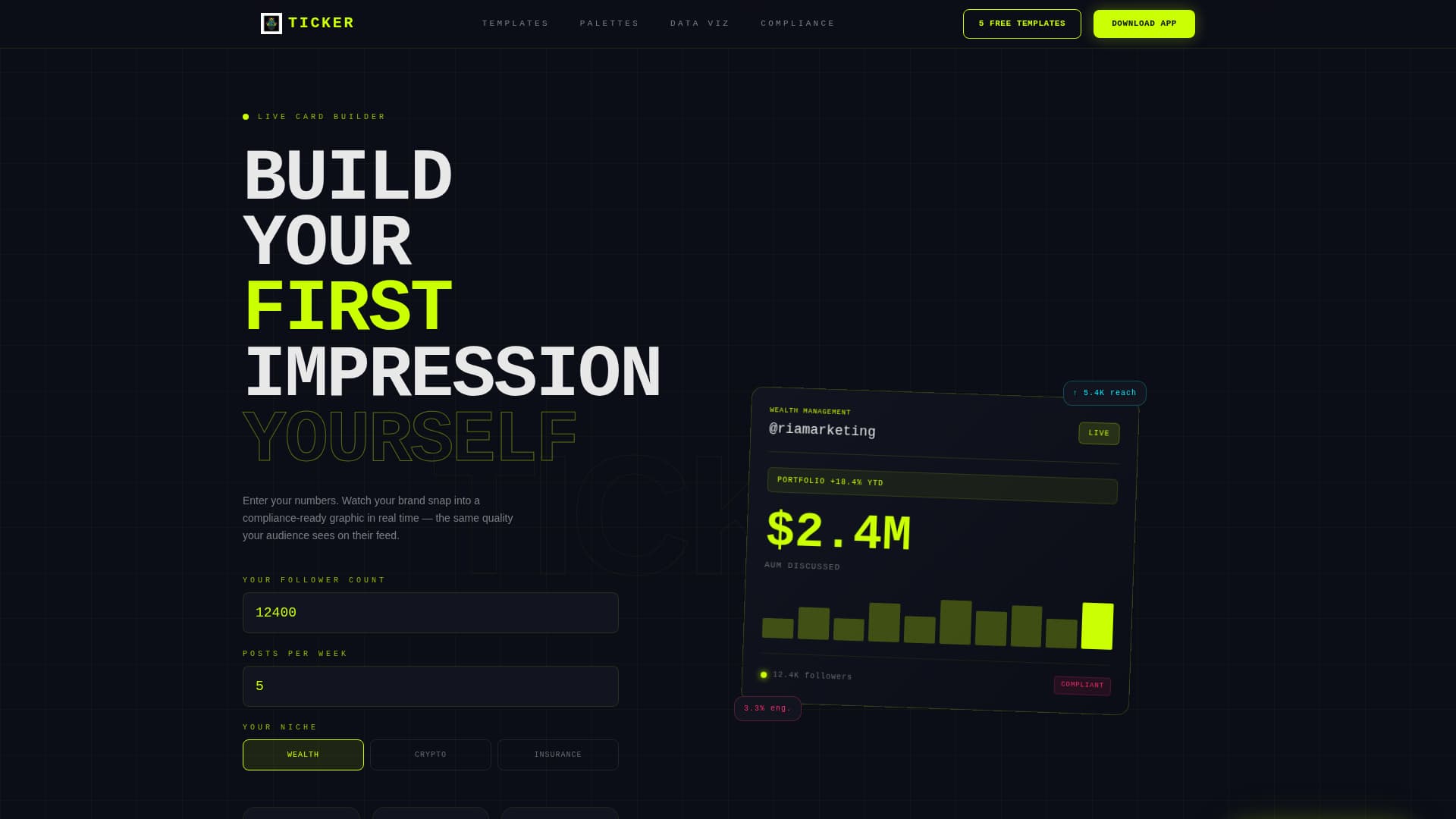 Ticker - Dynamic Fintech Landing Page Template