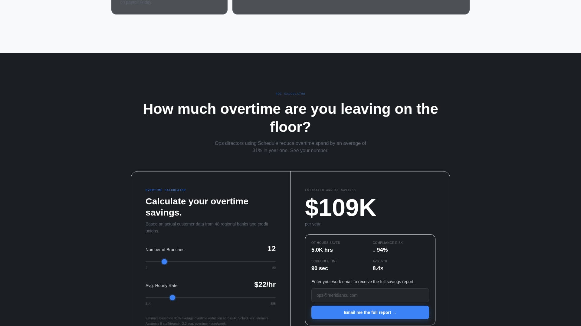 Schedule - Precision Financial Landing Page Template