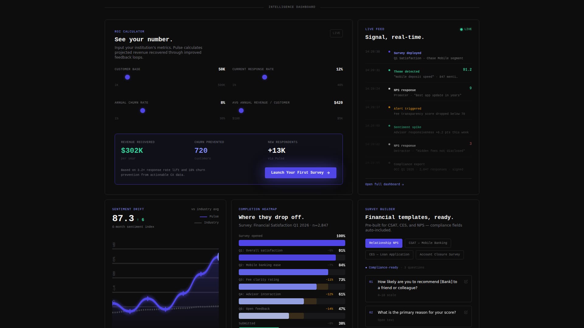 Pulse - Actionable Feedback Landing Page Template
