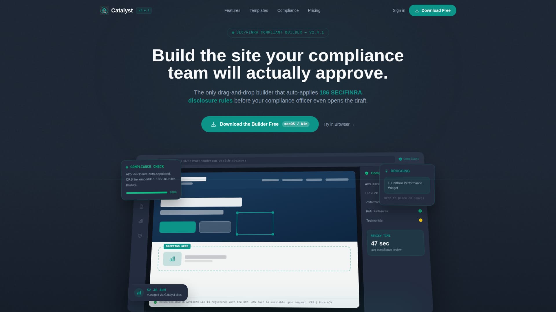 Catalyst - Powerful Advisor Landing Page Template