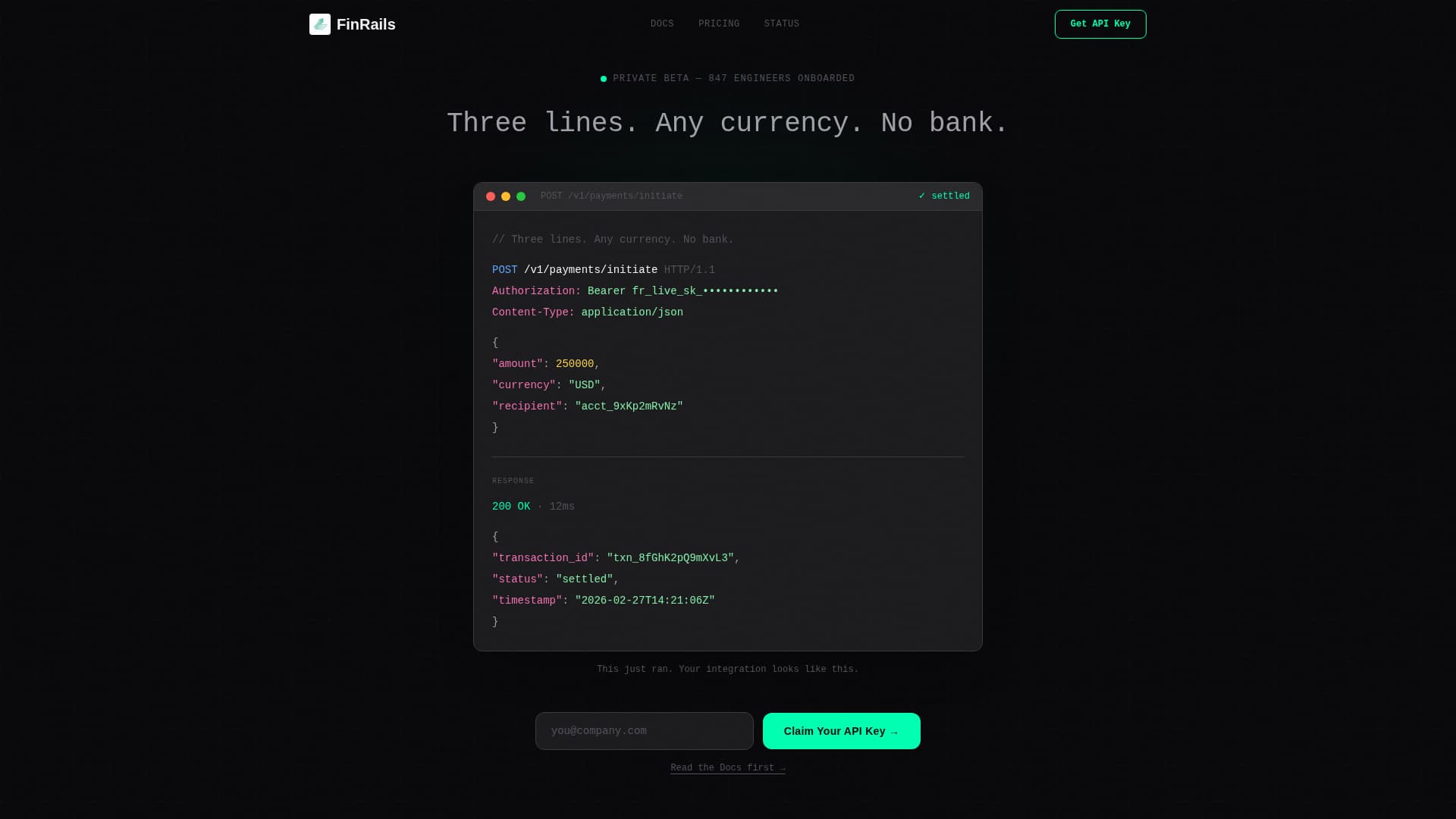 Finrails - Powerful Fintech Landing Page Template