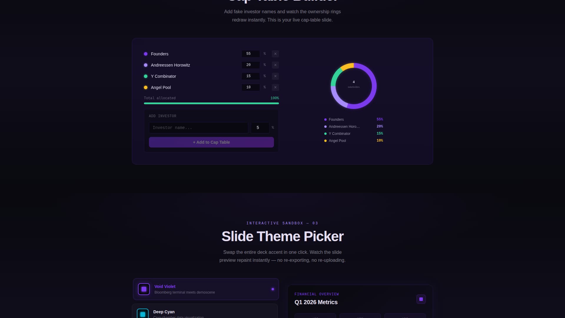 Deck - Powerful Fintech Landing Page Template