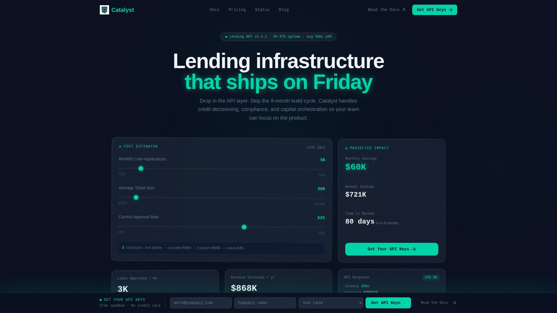 Catalyst - Dynamic Fintech Landing Page Template
