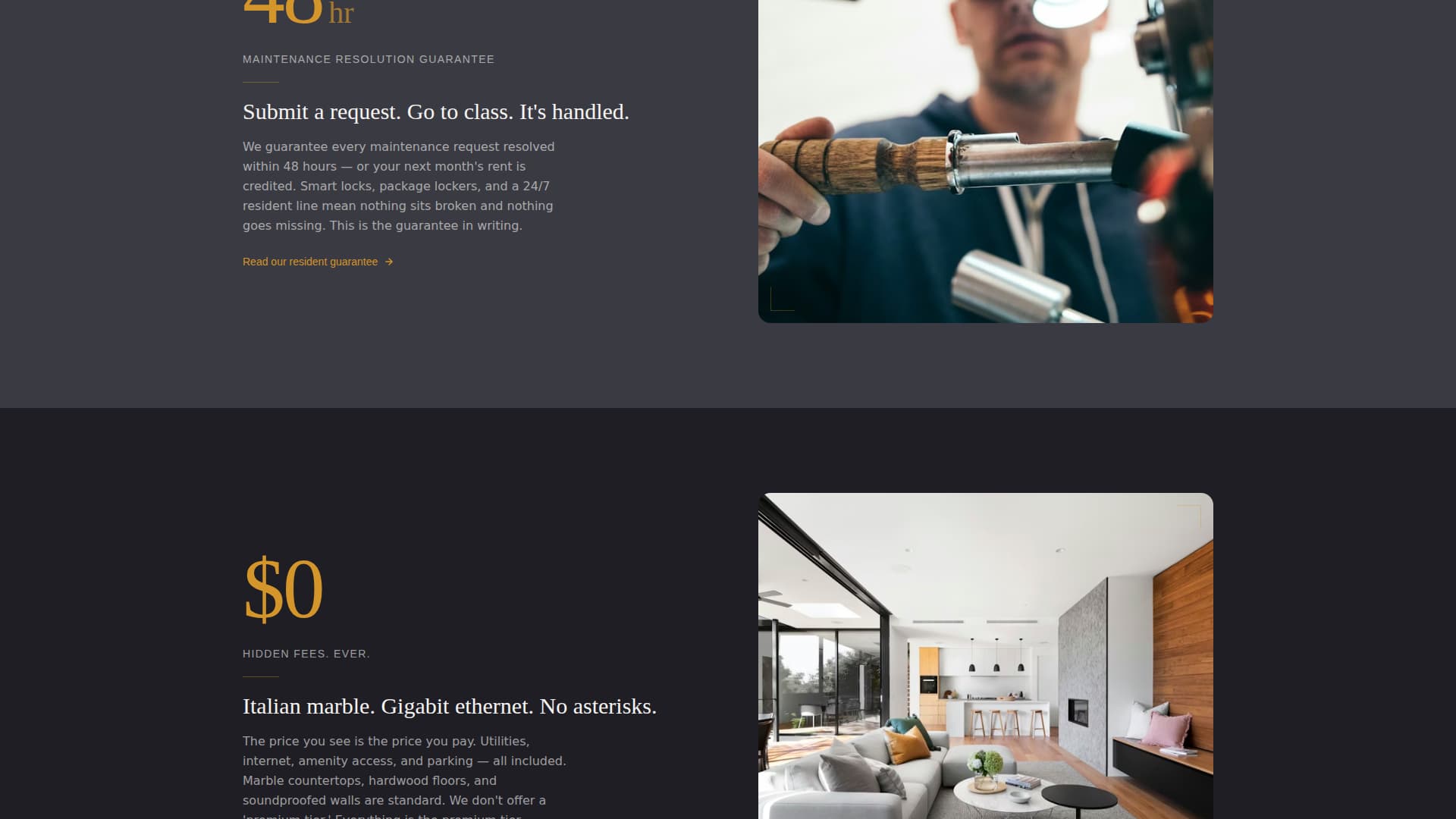 Lease - Premium Studenthousing Landing Page Template