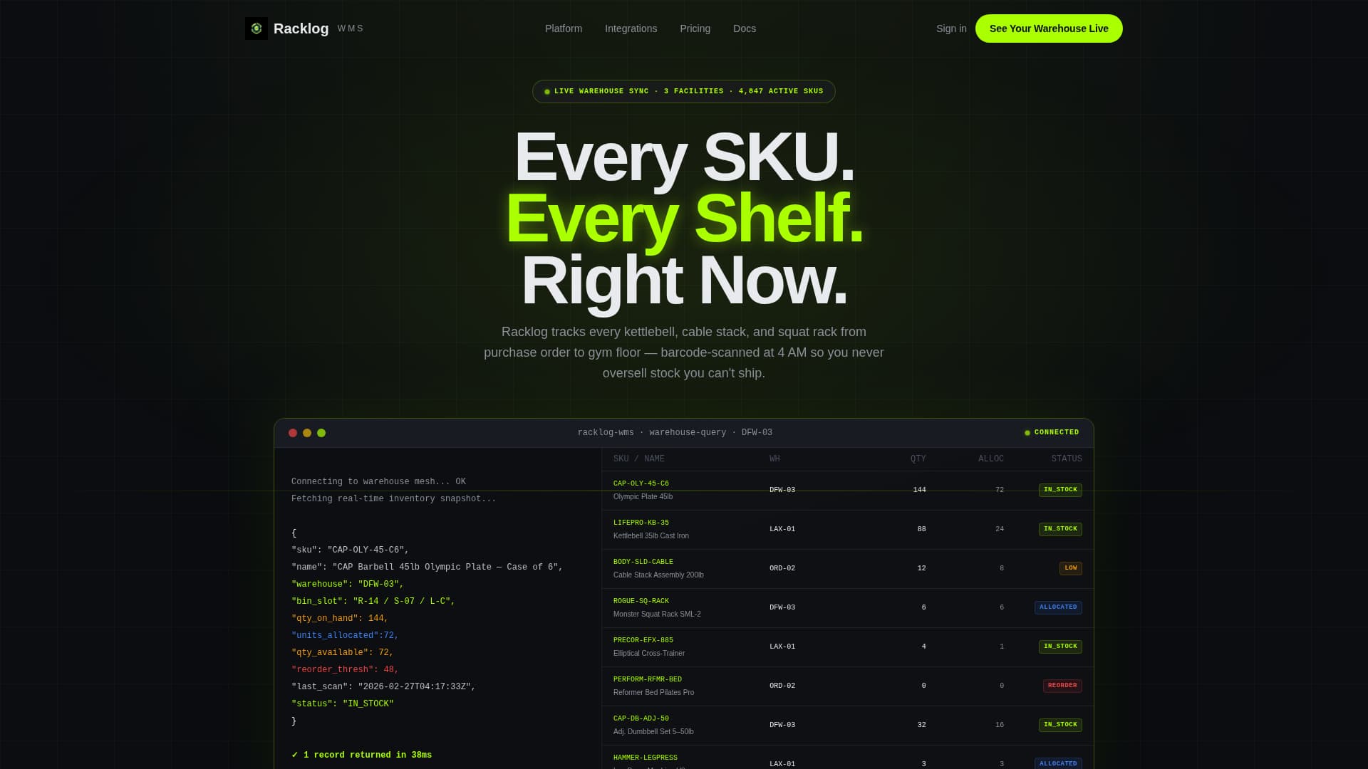 Racklog - Powerful Warehouse Landing Page Template
