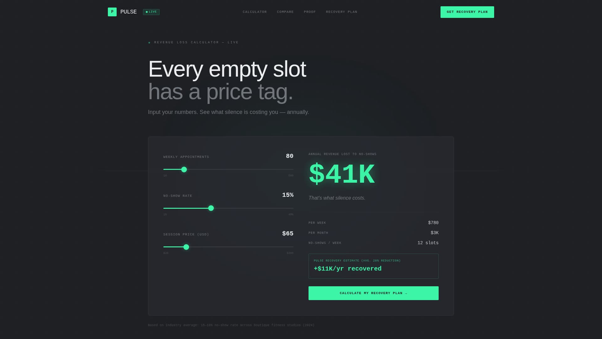 Fitness Email Marketing Booking Website Template
