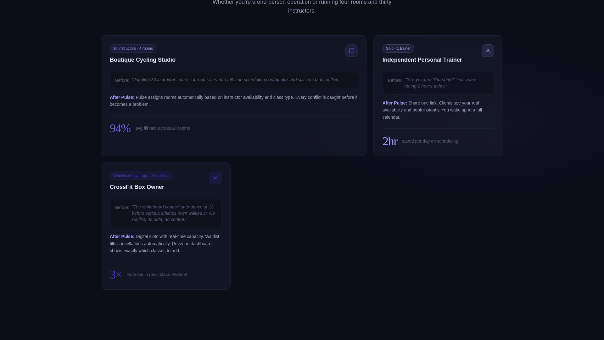 Pulse - Electric Fitness Landing Page Template