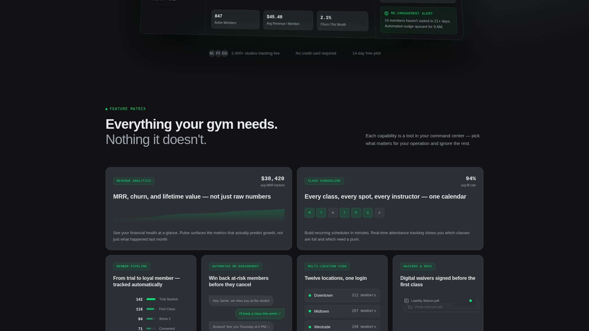 Fitness Software & SaaS Reviews Website Template