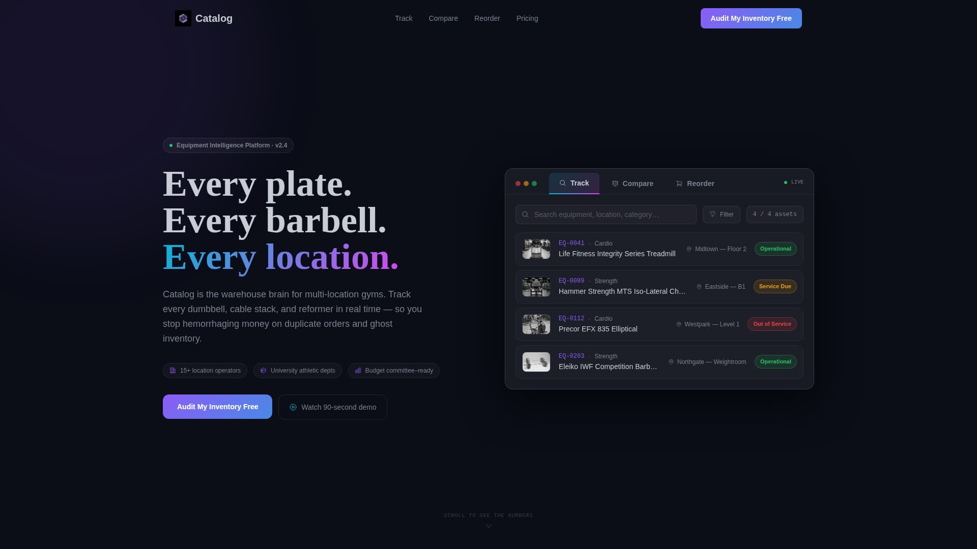 Catalog - Powerful Inventory Landing Page Template