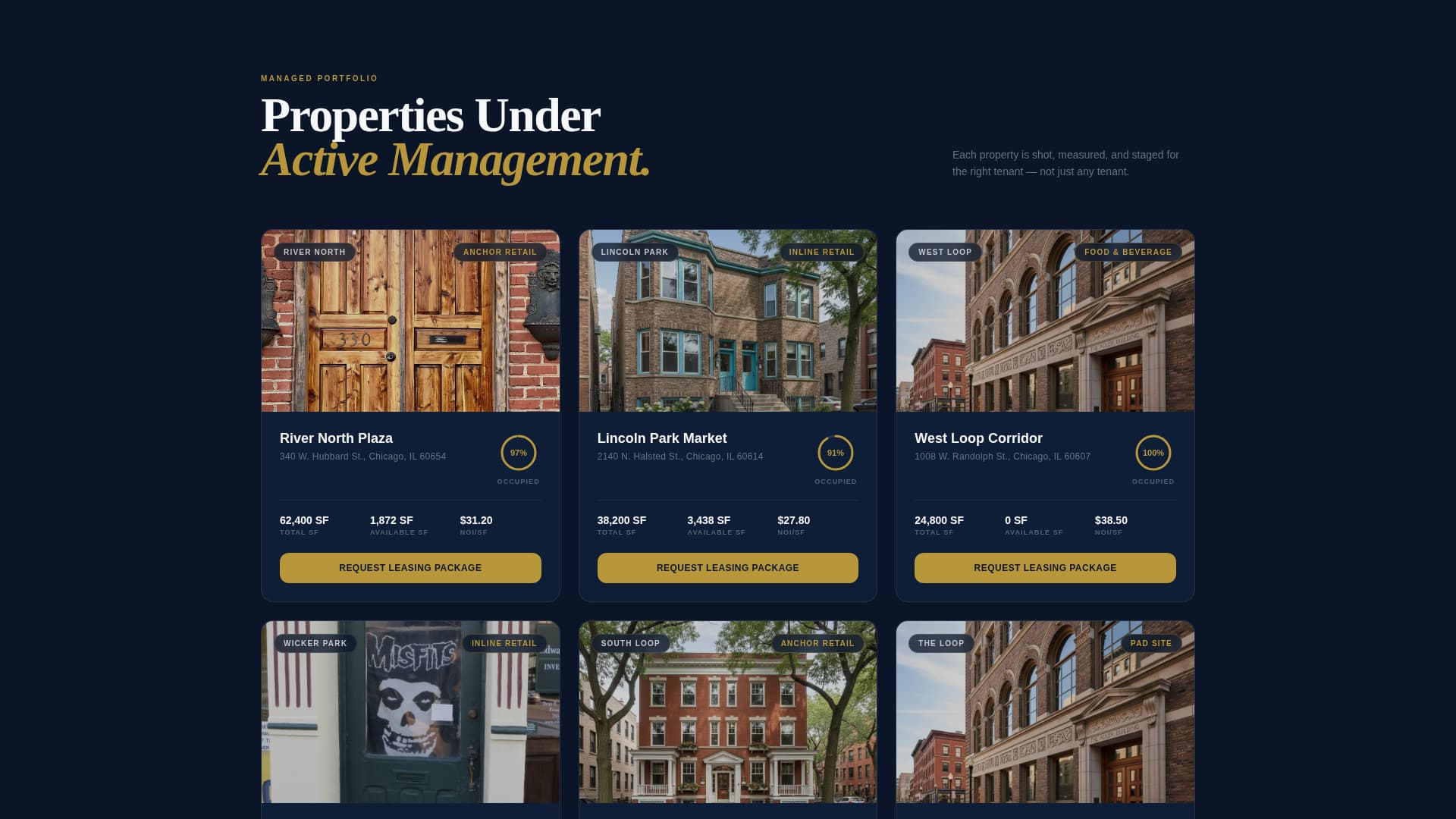 Lease - Executive Retail Landing Page Template