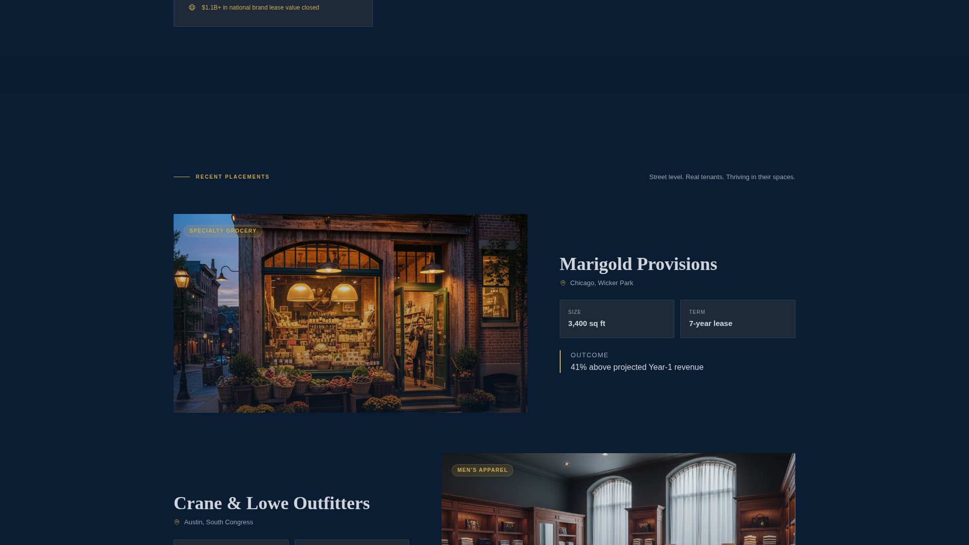 Lease - Elite Retail Landing Page Template