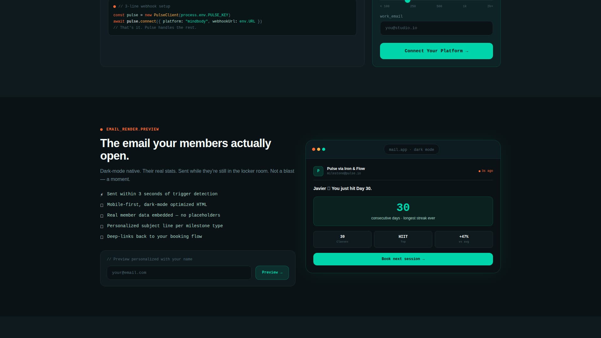 Pulse - Automated Milestone Landing Page Template