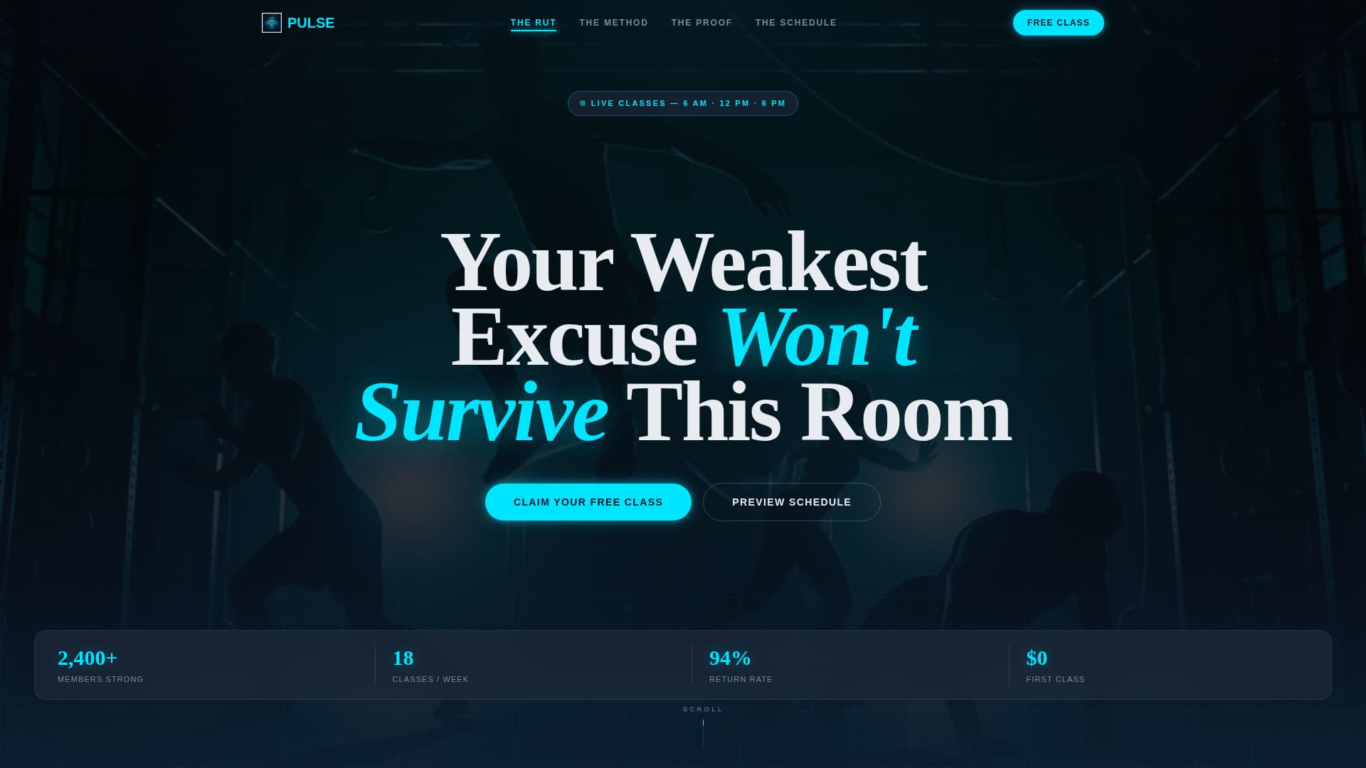 Fitness Studio Advanced Professional Website Template