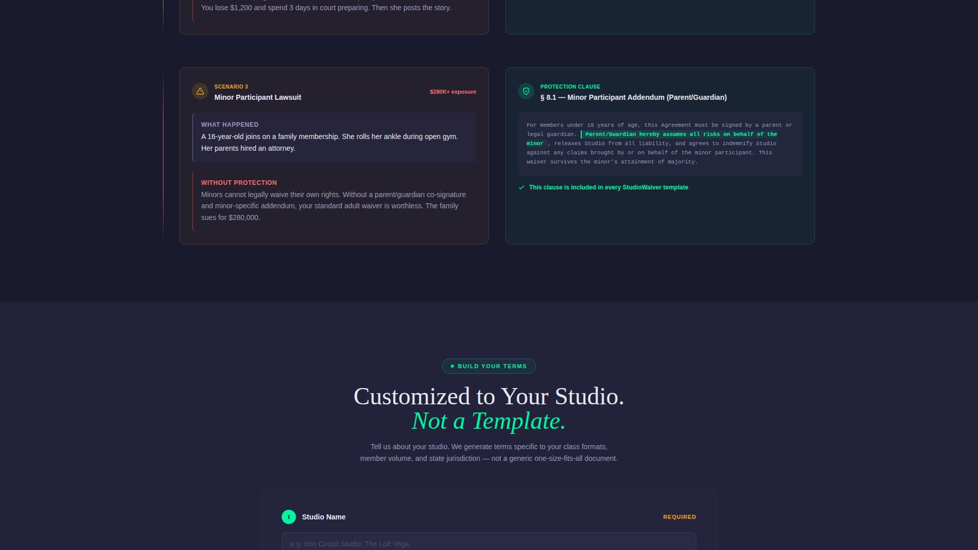 Fitness Studio Reviews Website Template