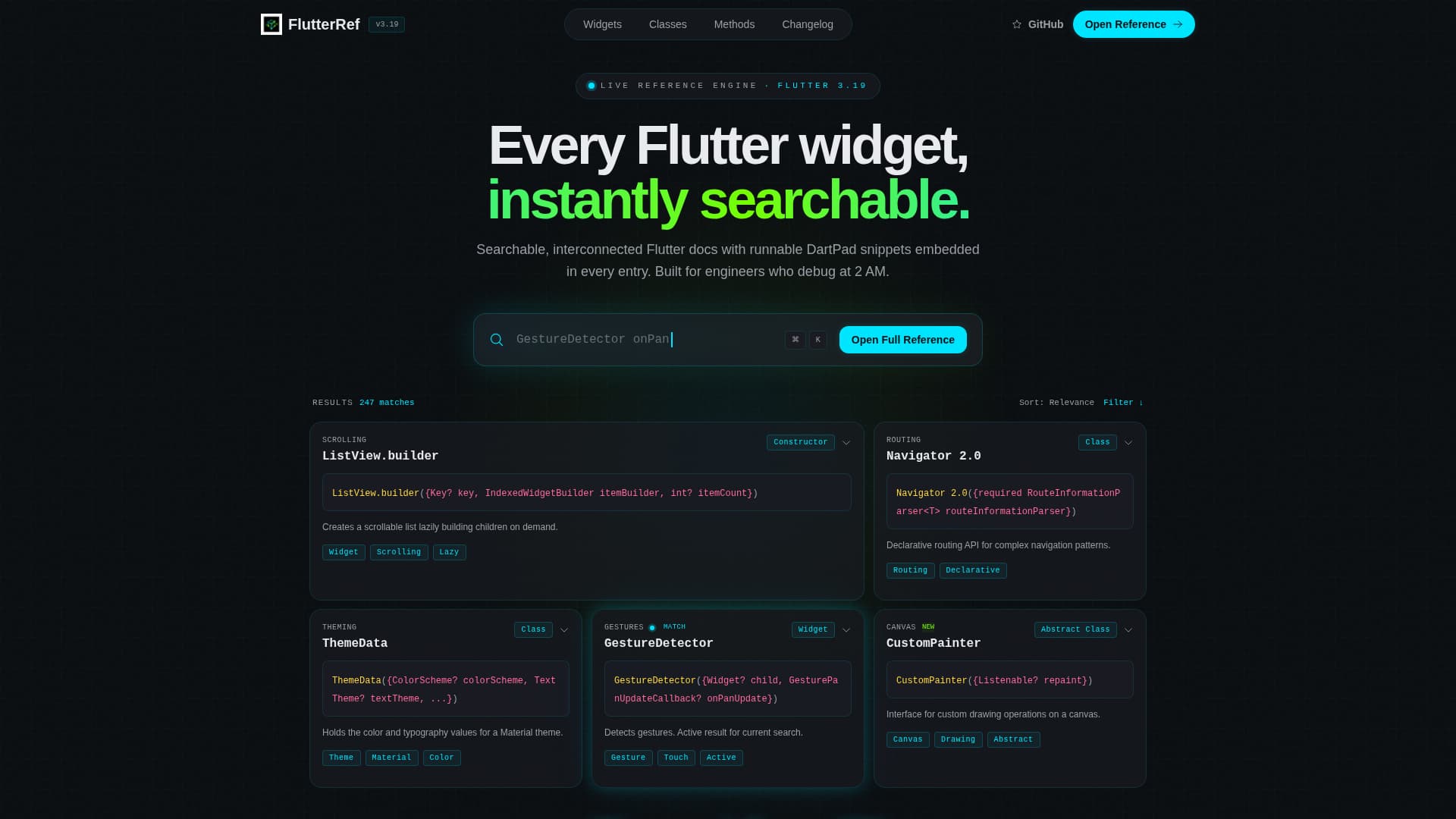 Flutterbase - Developer-First Documentation Landing Page Template