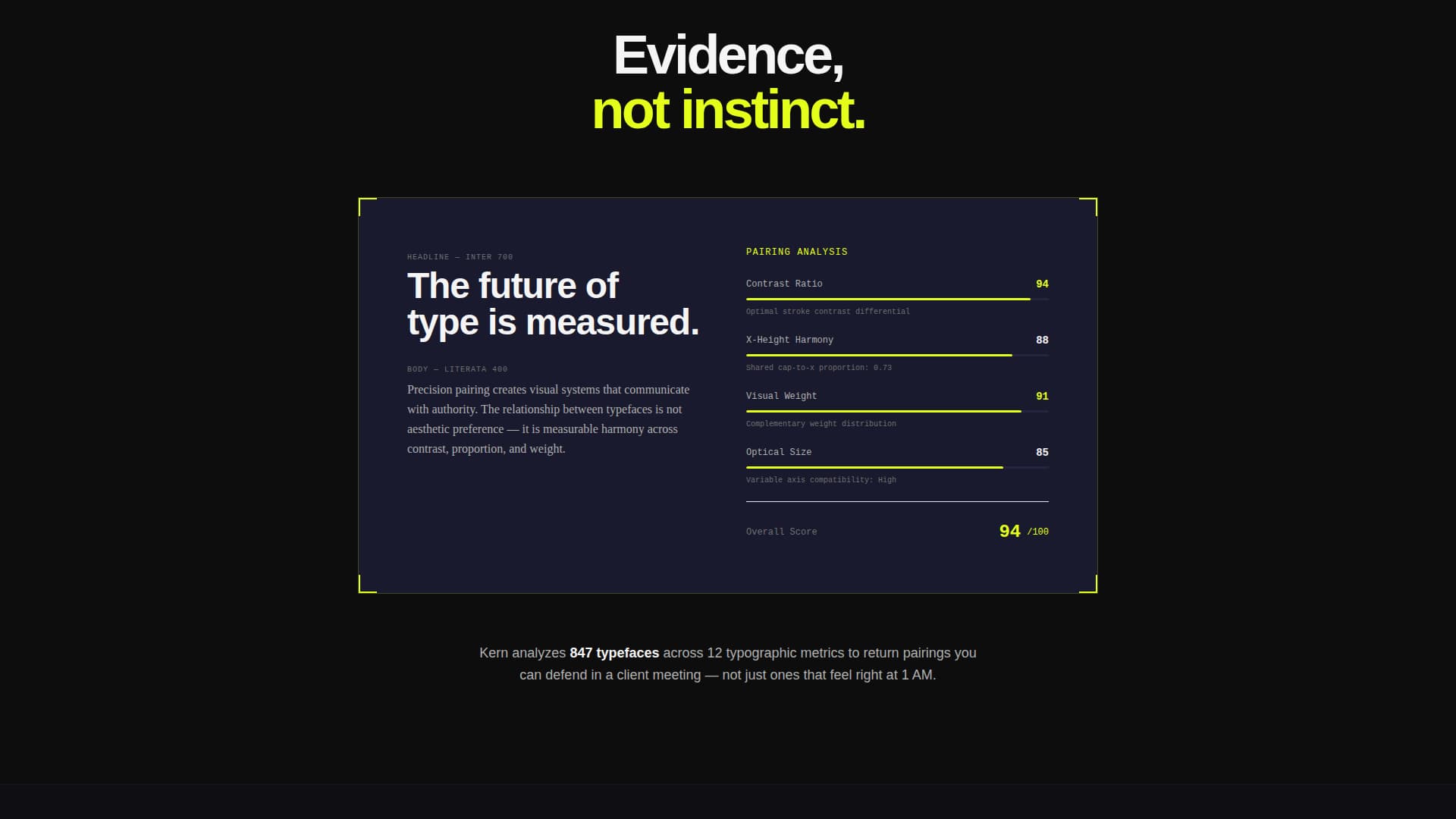 Kern - Precision Font Pairing Landing Page Template