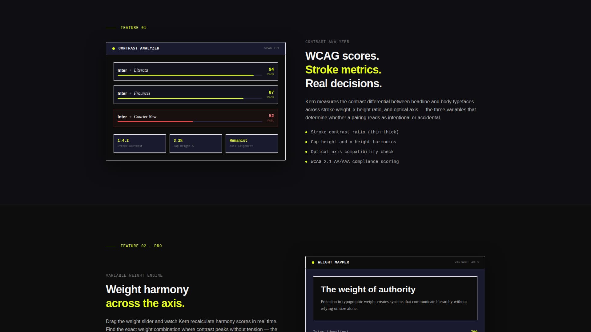 Kern - Precision Font Pairing Landing Page Template
