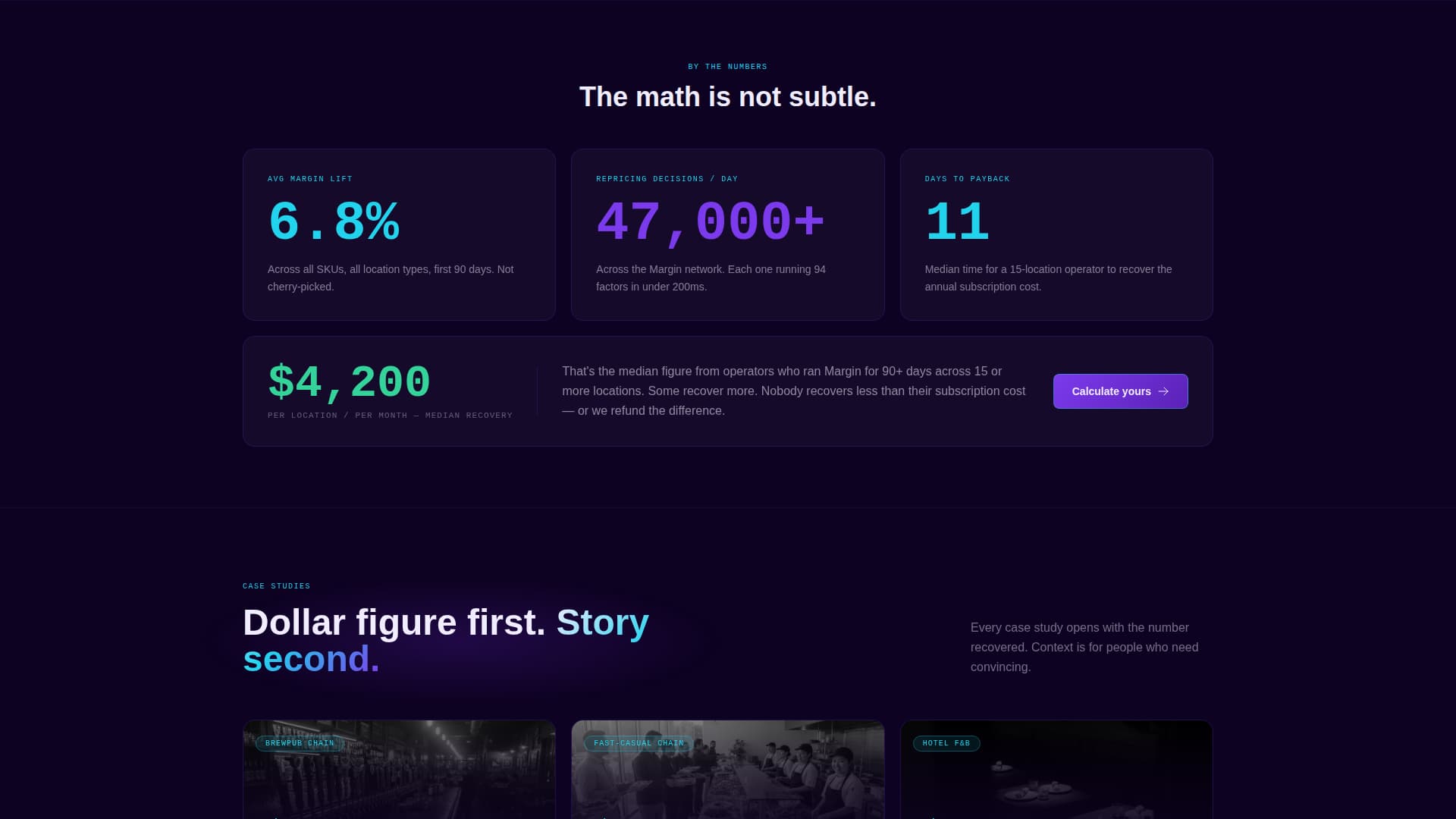 Margin - Powerful Restaurant Landing Page Template