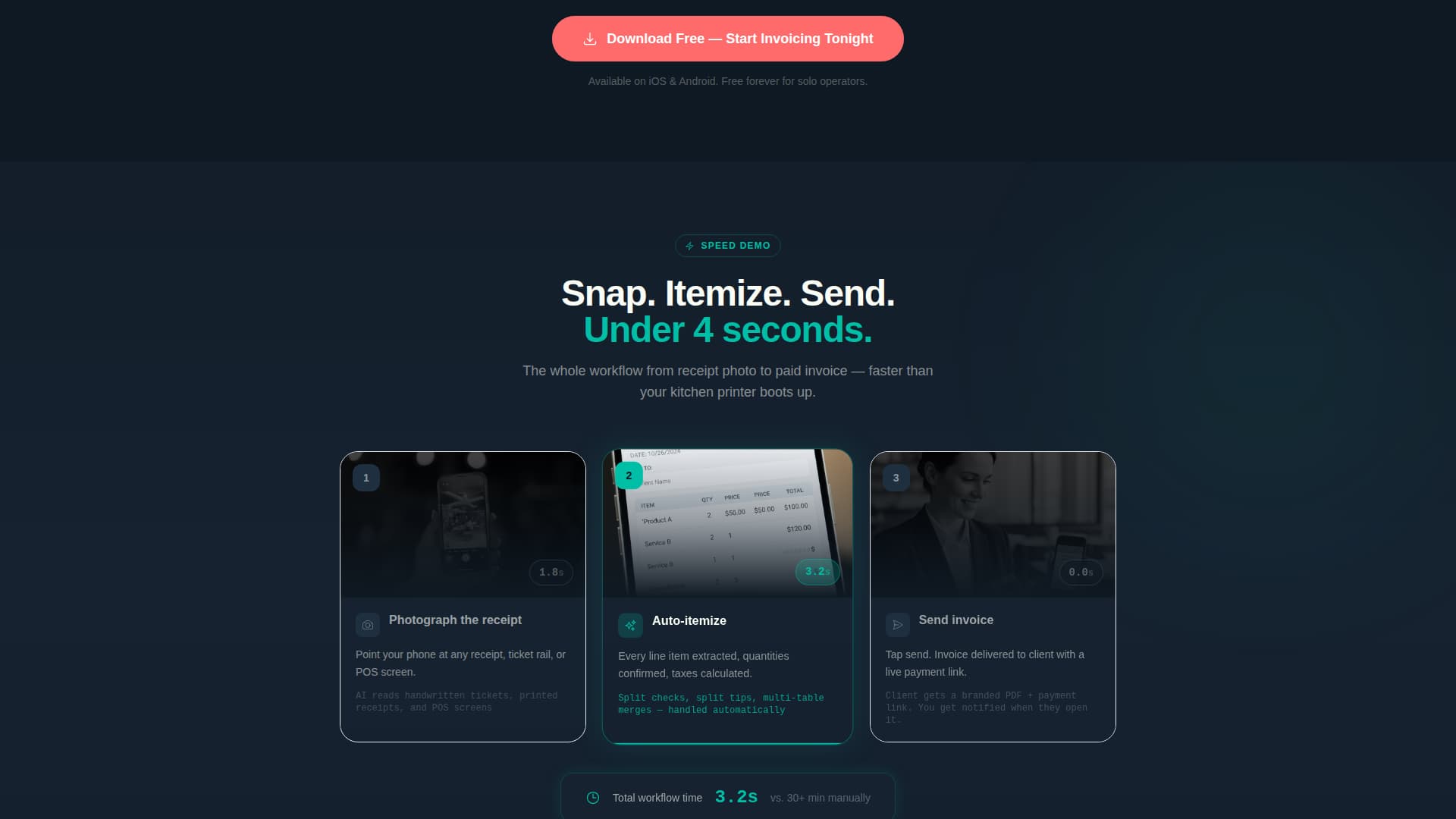 Ticket - Powerful Invoicing Landing Page Template