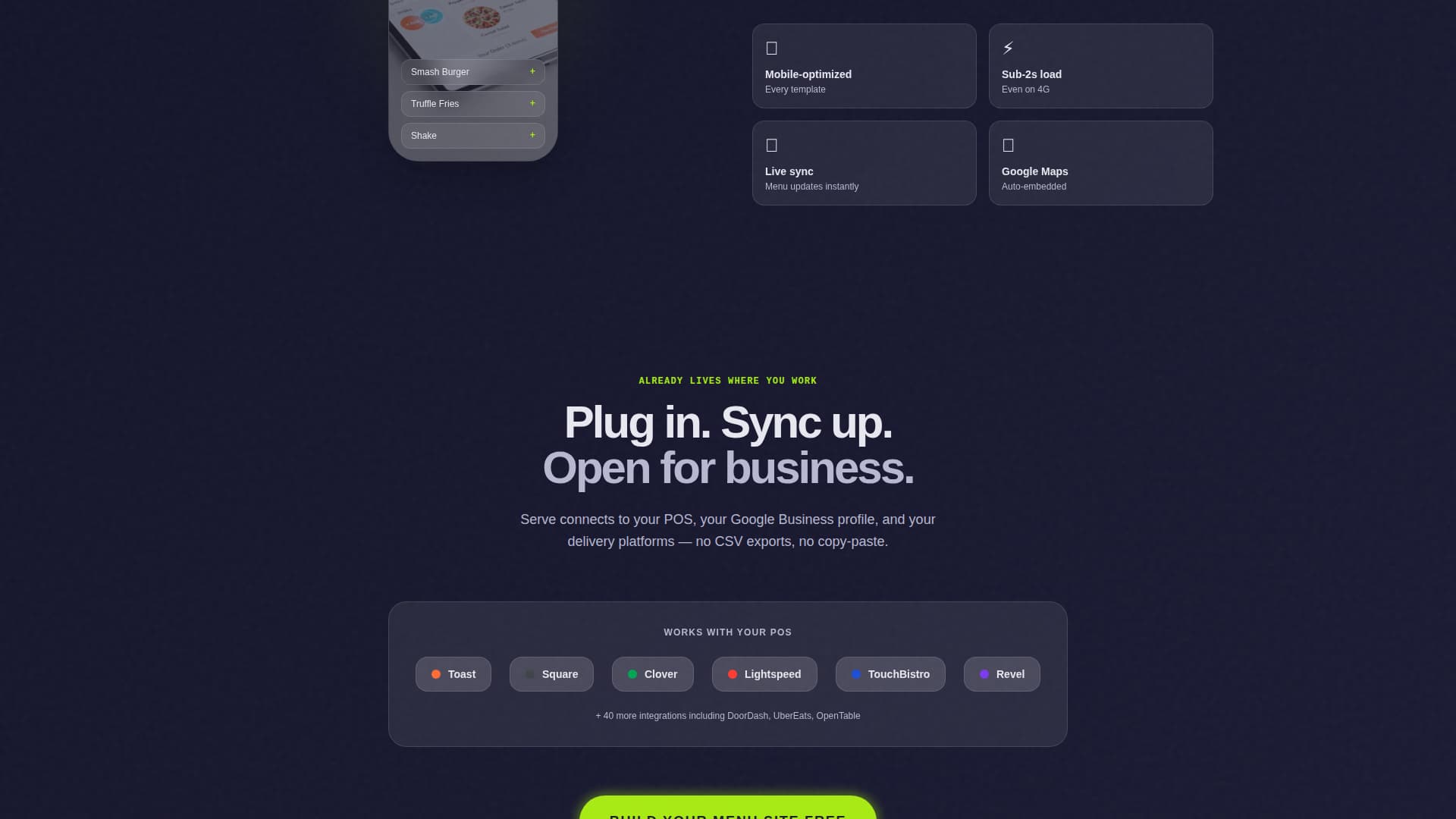 Serve - Dynamic Restaurant Landing Page Template