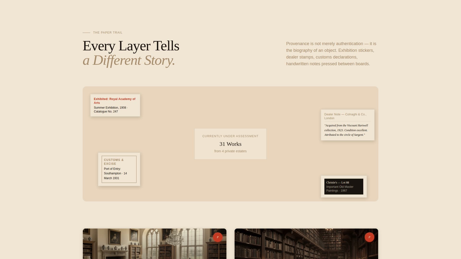Provenance - Timeless Antiqueart Landing Page Template
