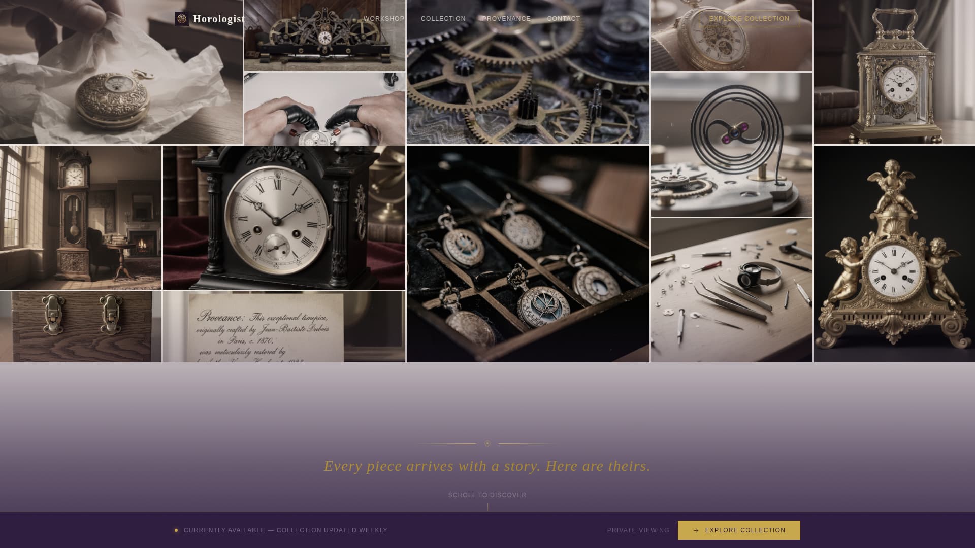 Horologist - Exquisite Timepiece Landing Page Template