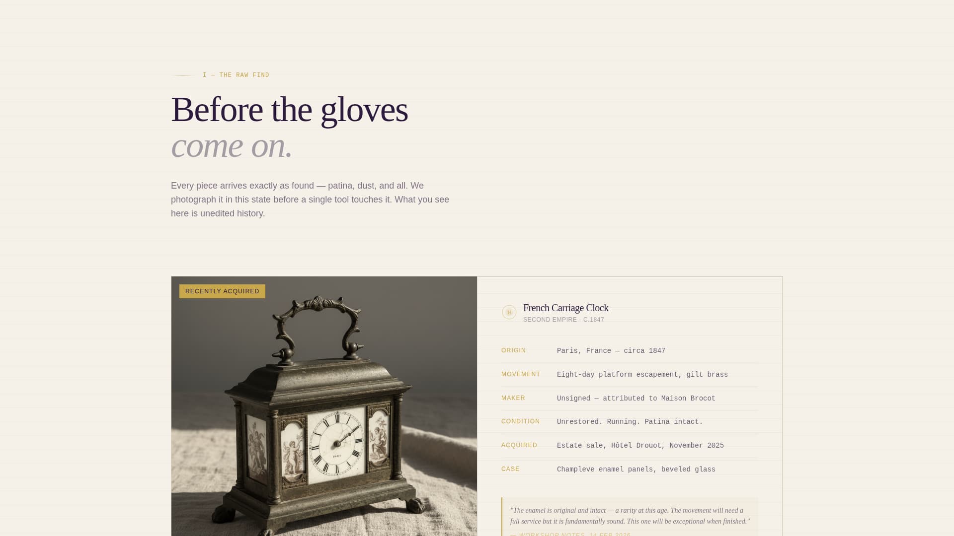 Horologist - Exquisite Timepiece Landing Page Template