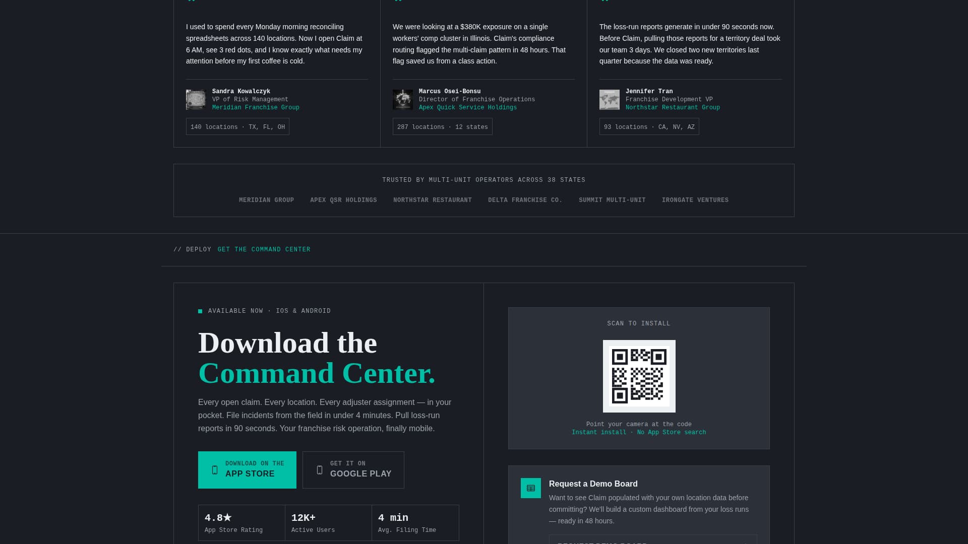 Claim - Powerful Franchise Landing Page Template
