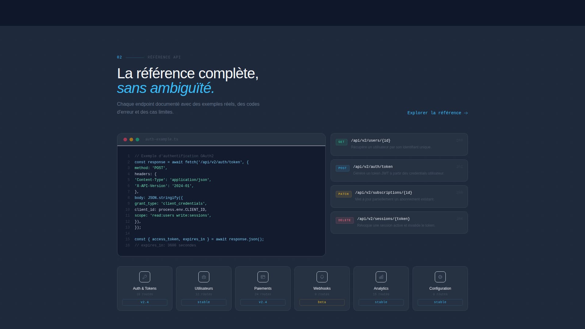 French - Premium Documentation Landing Page Template