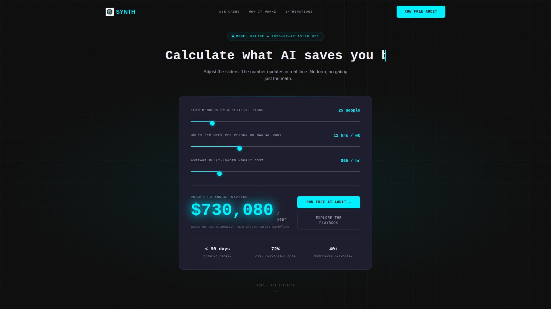 Synth - Intelligent AI Consulting Landing Page Template